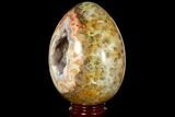 Polished Agate and Amethyst Geode Egg - Madagascar #117266-2